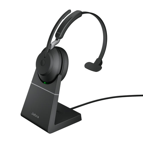 Jabra Evolve2 65 USB-A UC Mono with Charging Stand - Black Jabra Evolve2 65 USB-A UC Mono with Charging Stand - Black